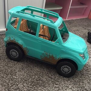 Barbie Blue and Brown Doll SUV